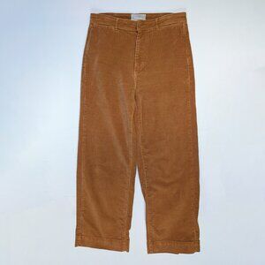 Everlane Wide Leg Corduroy Pants Rust Brown Relaxed Fit Size 10